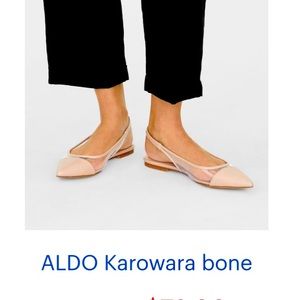 Aldo bone colored sling backs flats